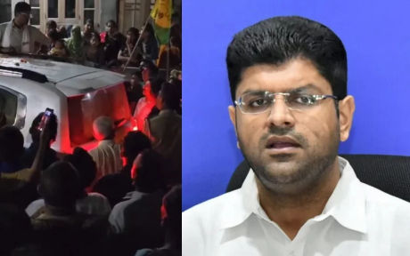 Dushyant Chautala's convoy attacked, unknown people broke the glass panes of the car