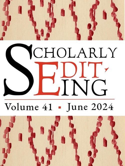 Cover for Scholarly Editing: Volume 41