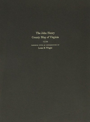 Cover for The John Henry County Map of Virginia, 1770