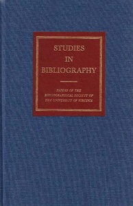 Studies in Bibliography - UVA Press Studies in Bibliography - UVA Press