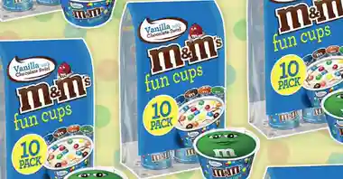 Walmart is selling bags of M&M's Fun Cups stuffed with ice cream