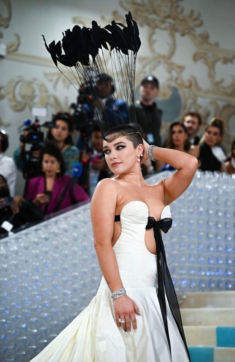 Florence Pugh Debuts Shaved Head at the Met Gala 2023 — See Photos