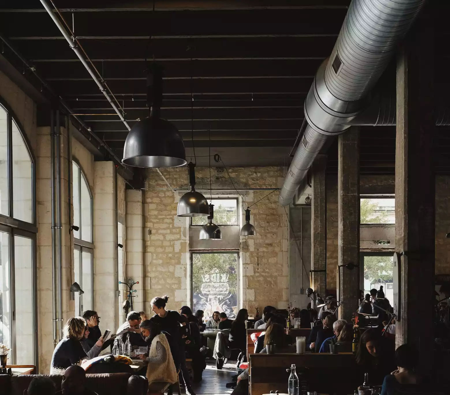 Cafe with large Air Vents