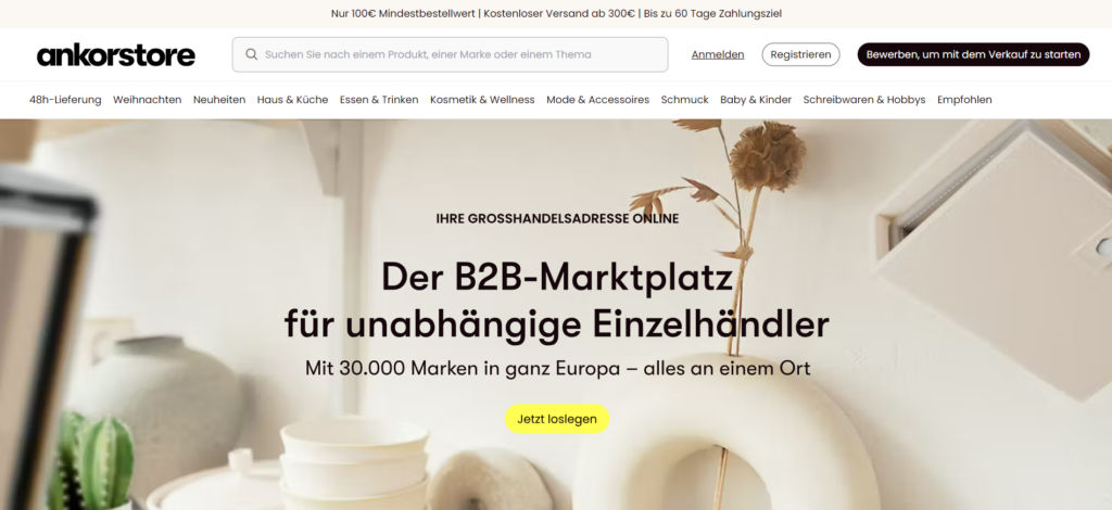 Ankorstore Marktplatz in Deutschland