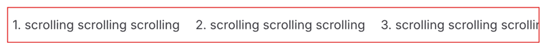 Scroll in Direction Left