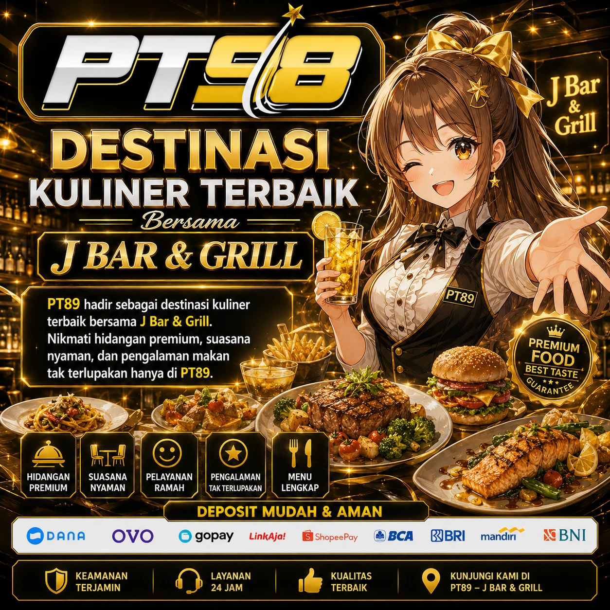 PT89 : Destinasi Kuliner Terbaik Bersama J Bar & Grill