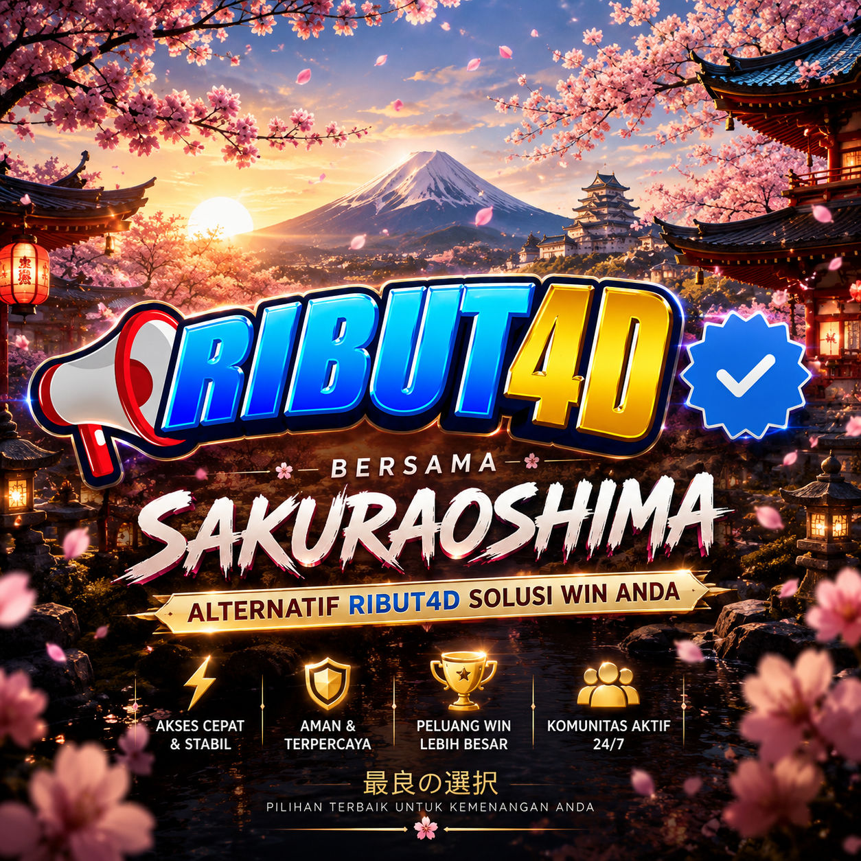 RIBUT4D bersama SAKURAOSHIMA - Alternatif Ribut4D Solusi Win Anda