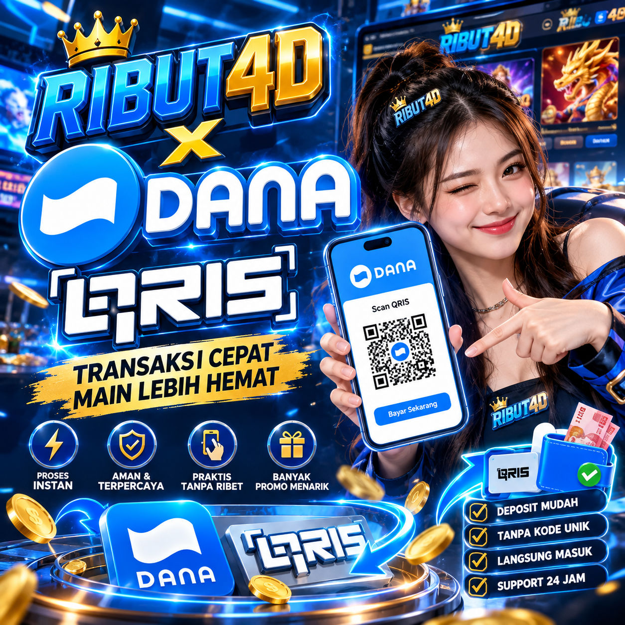 RIBUT4D x DANA QRIS – Kemudahan Transaksi Digital dalam Satu Genggaman