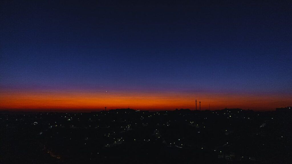 Blacked out city power outage