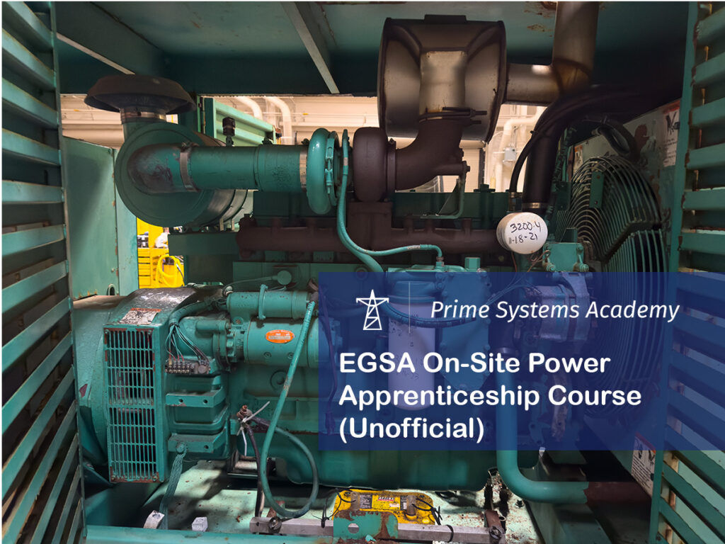 Power generation equipment at Prime Systems Academy course