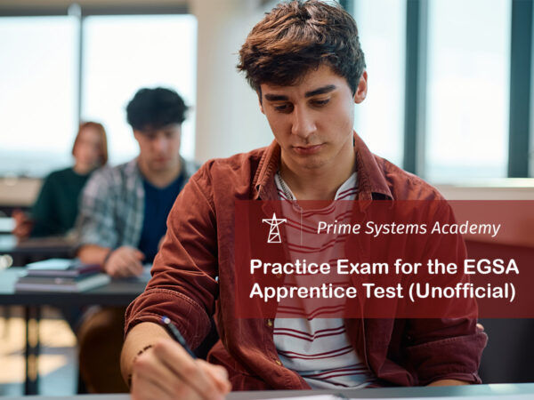 Student taking EGSA practice exam in classroom.