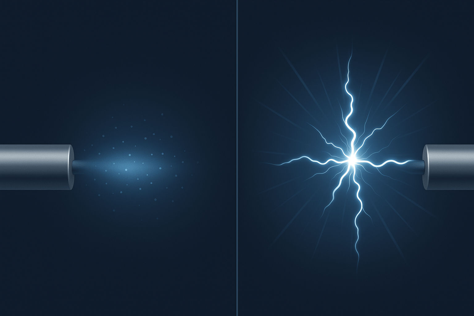 Energy flow comparison: smooth versus intense in cables.