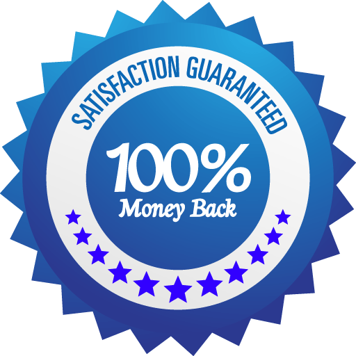100 percent money back satisfaction guarantee badge