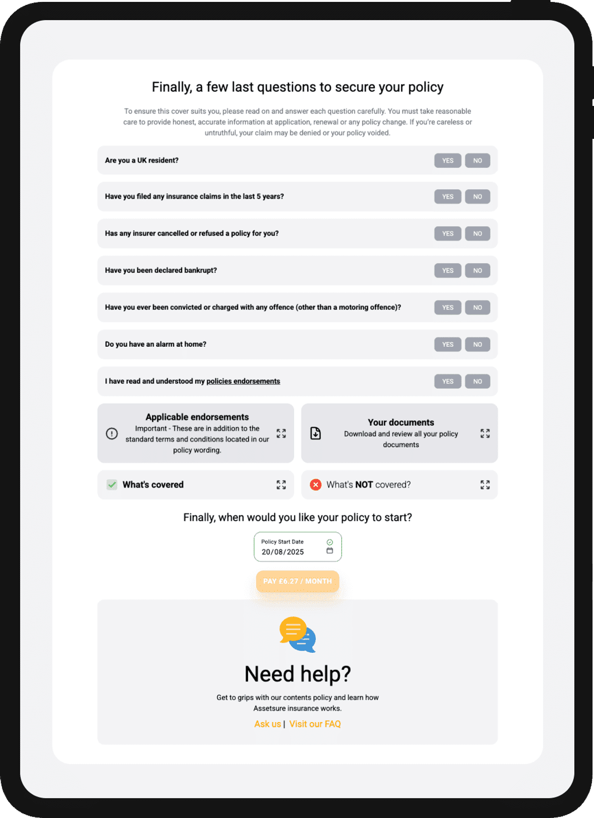 Assetsure BOL Tablet Mockup
