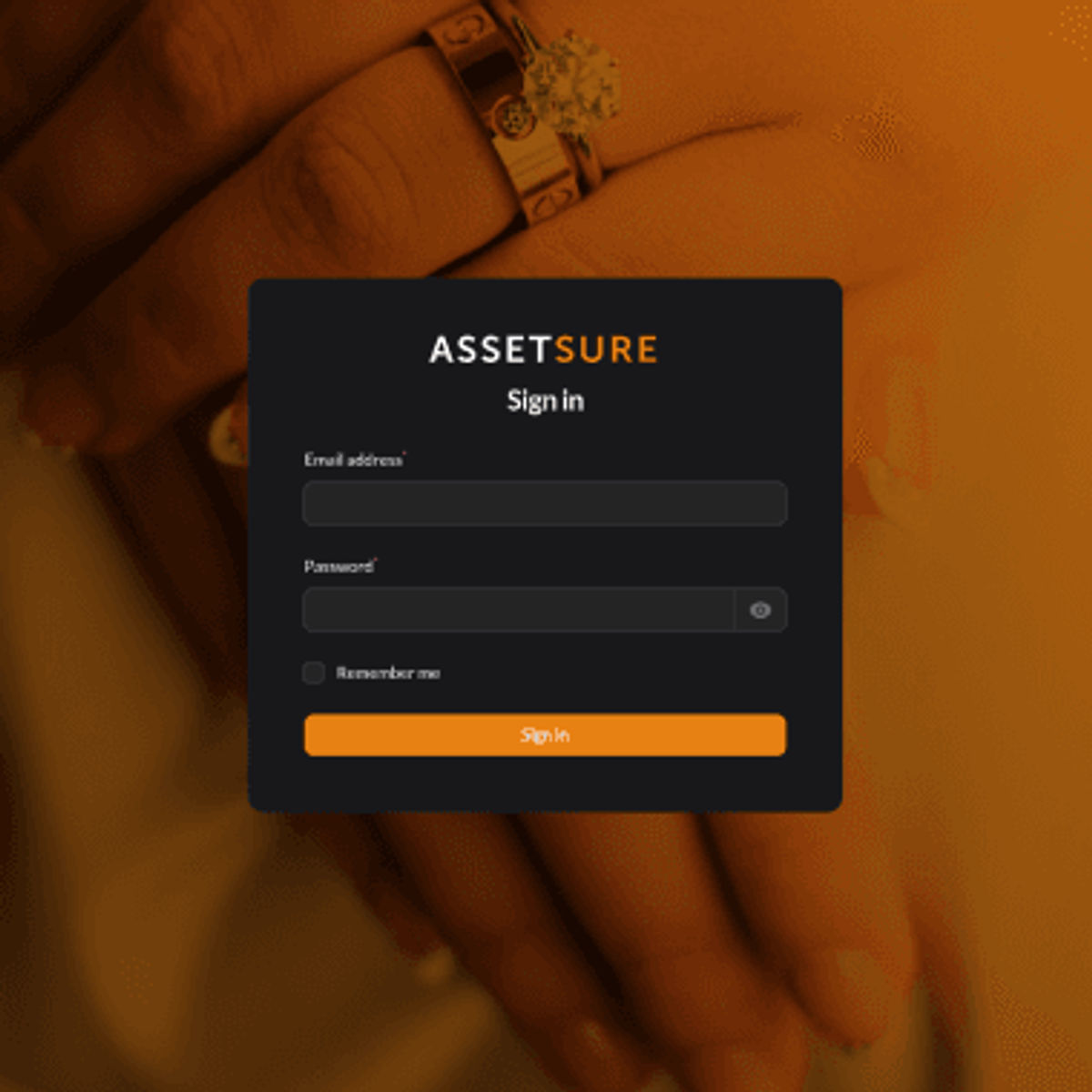 Assetsure Embeddable Insurance Login Page