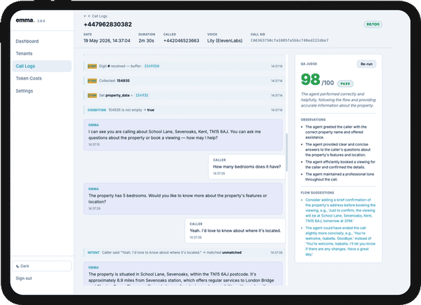 Emma: Your AI customer assistant. mockup