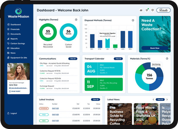 Waste Mission Tablet Mockup