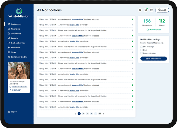 Waste Mission Tablet Mockup