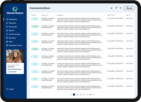 Waste Mission Tablet Mockup