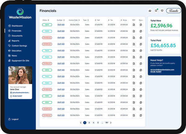 Waste Mission Tablet Mockup