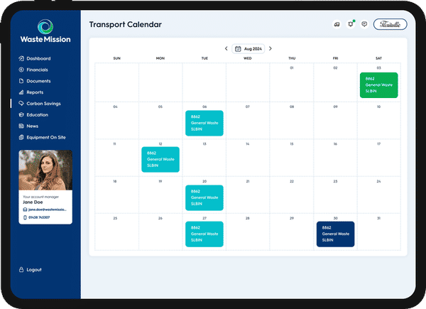 Waste Mission Tablet Mockup