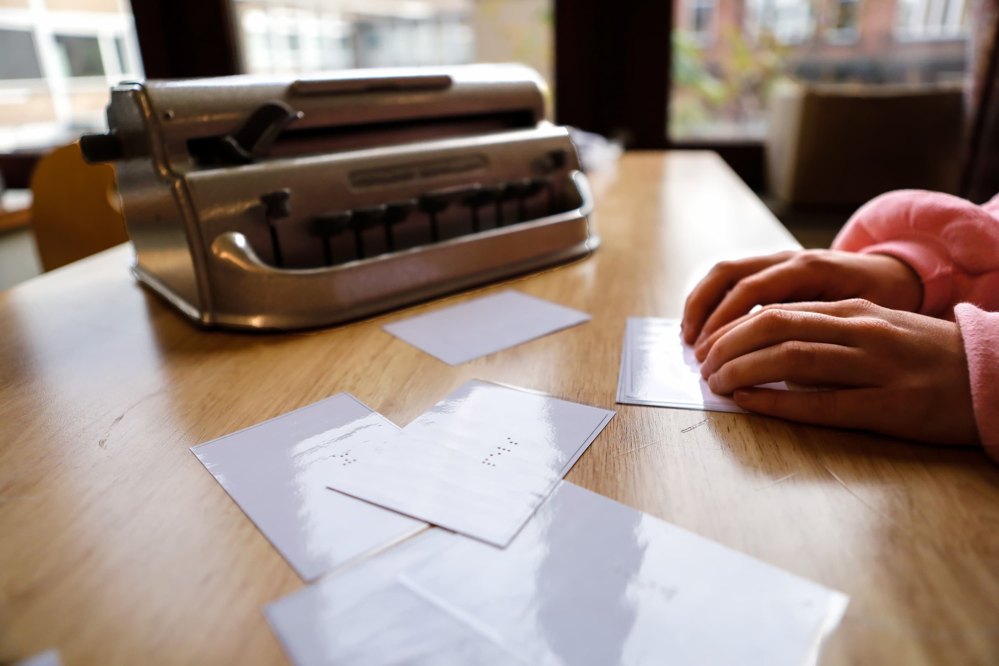 Braille typemachine en papier