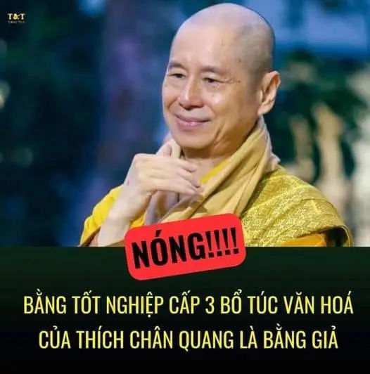 Bê bối bằng cấp của Thích Chân Quang Từ nghi vấn đến sự thật