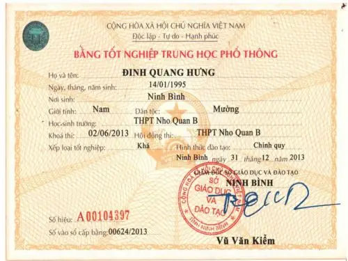 Làm bằng cấp 3 giả chất lượng cao không bị phát hiện