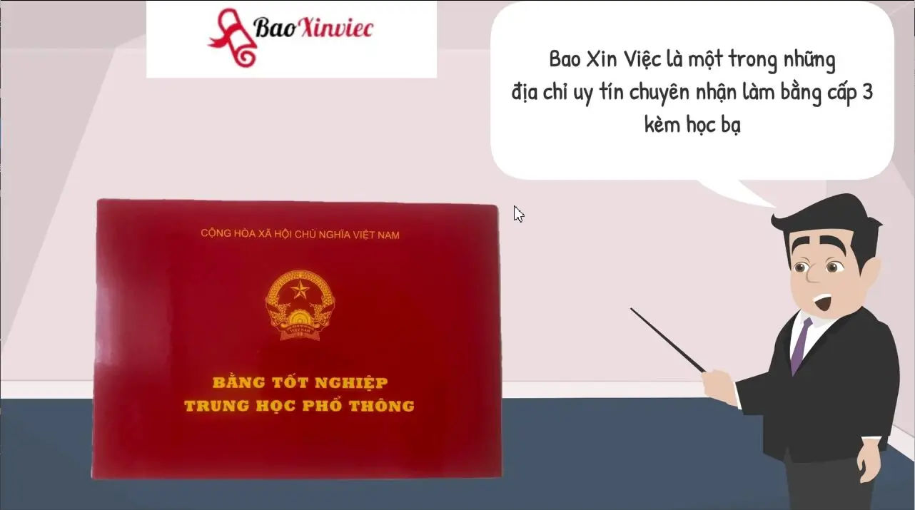 Làm bằng cấp 3 miễn phí hồ sơ gốc lưu tại trường