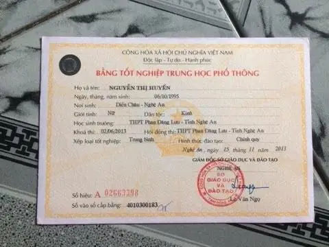 Làm bằng cấp 3 TPHCM phôi gốc Bộ GDĐT  - Uy tín, giá rẻ