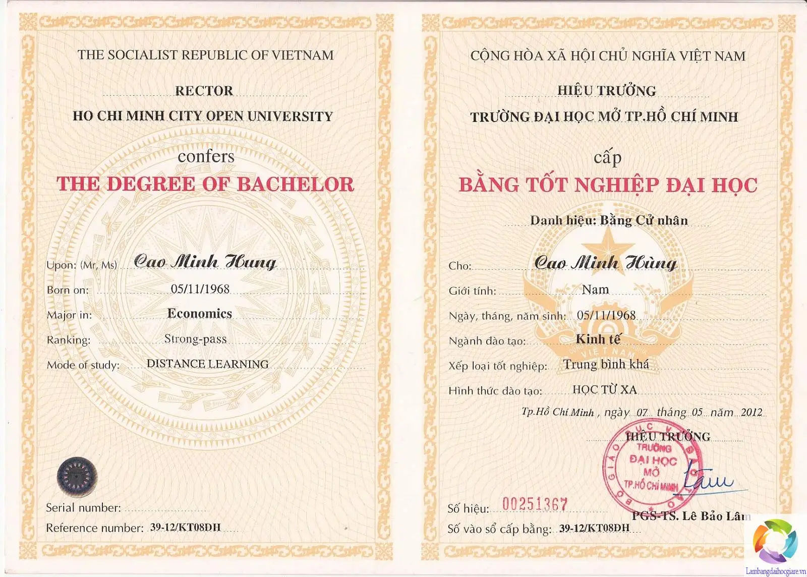 Làm bằng Đại học Nông Lâm TPHCM uy tín, giá rẻ, thật 100%