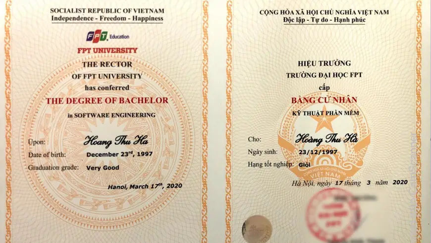 Mẫu Bằng Tốt Nghiệp Đại Học Mới Nhất - Xếp Loại, Quy Định