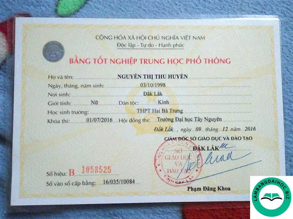 Mua Bằng Cấp 3 Thật - Hiện Thực Hóa Giấc Mơ Bằng Cấp