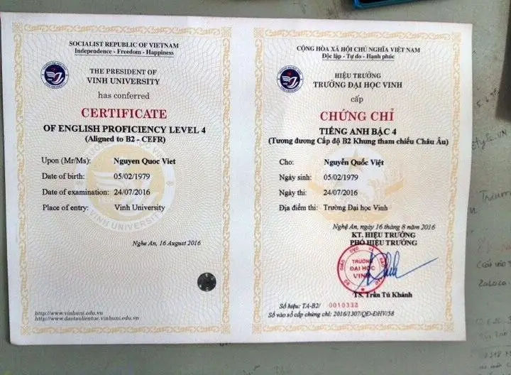 Thi Chứng Chỉ Tiếng Anh B1, B2 - Hướng Dẫn Chi Tiết  Kinh Nghiệm