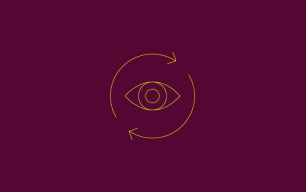 An icon of an eye inside circling arrows