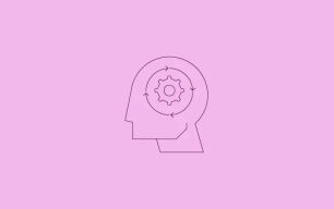An icon depicting a cog within a head.