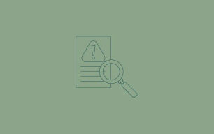 An icon depicting a magnifying glass and a document.