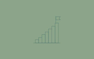 An icon depicting steps towards a goal.
