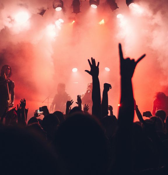 A crowd at a concert.