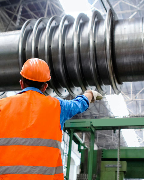 A worker in a manufacturing facility.