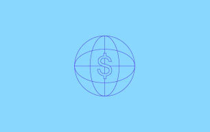 An icon depicting a globe and dollar sign.