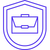 An icon depicting a briefcase inside a shield