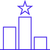 An icon depicting a bar graph with a star over the tallest bar