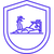 An icon depicting a destroyed building inside a shield