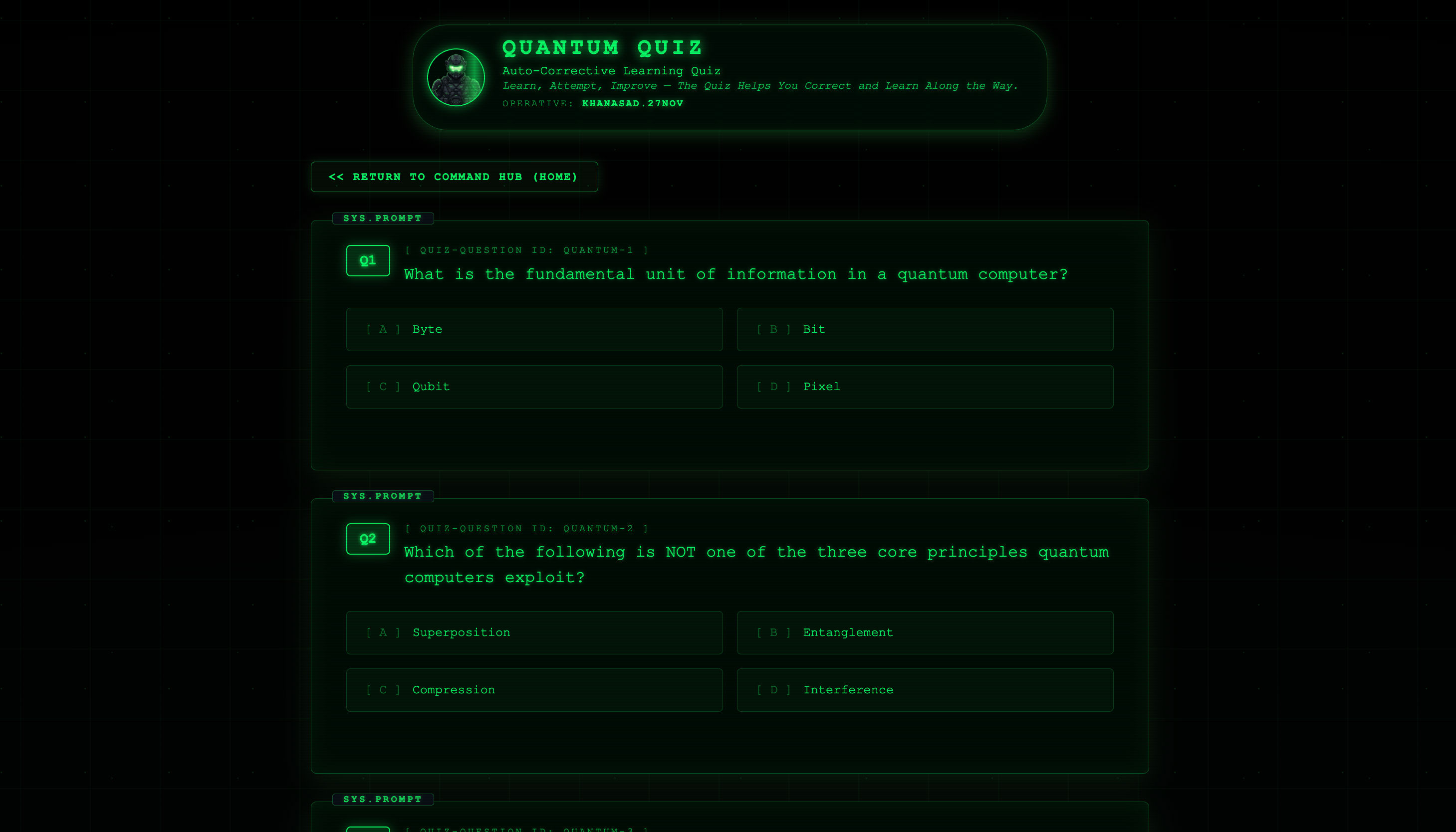Quantum Quiz