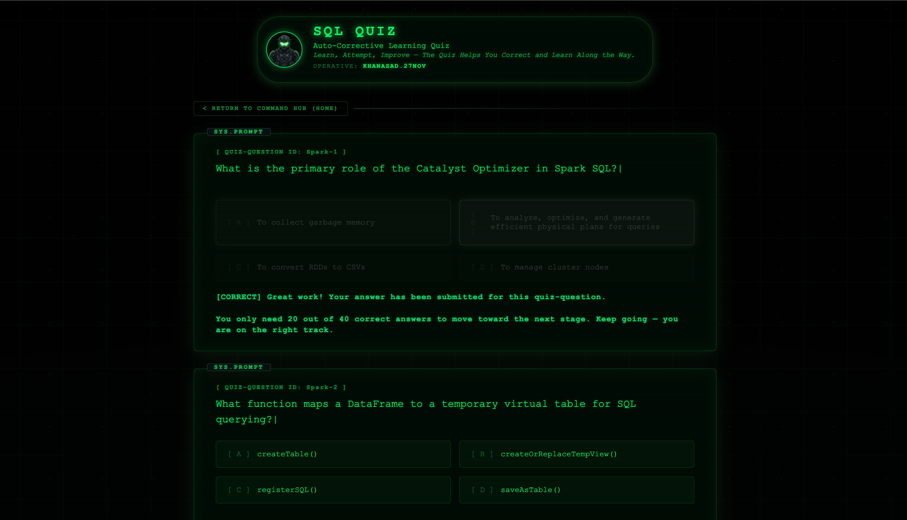 Spark Quiz