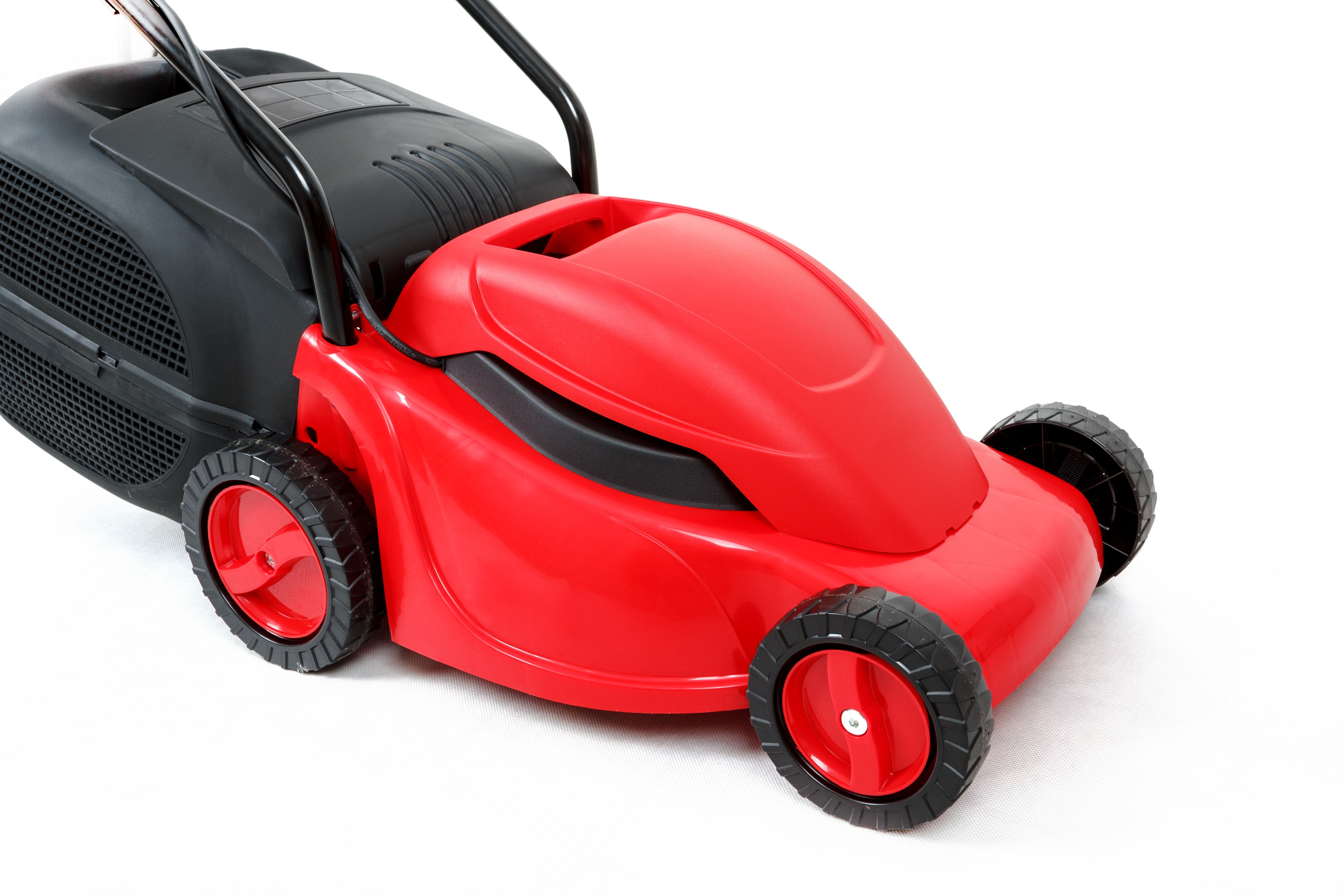 red lawnmower