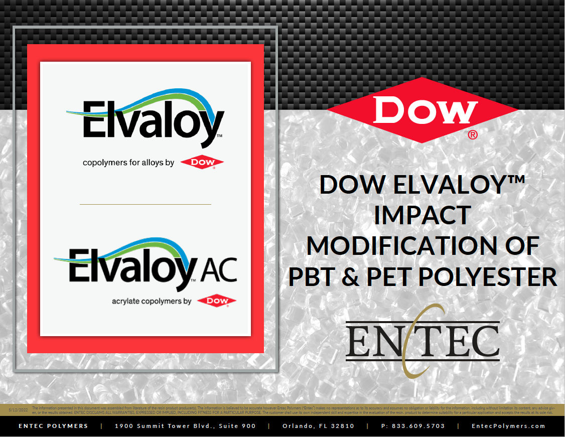 DOW Elvaloy impact modification of PBT and PET Polyester