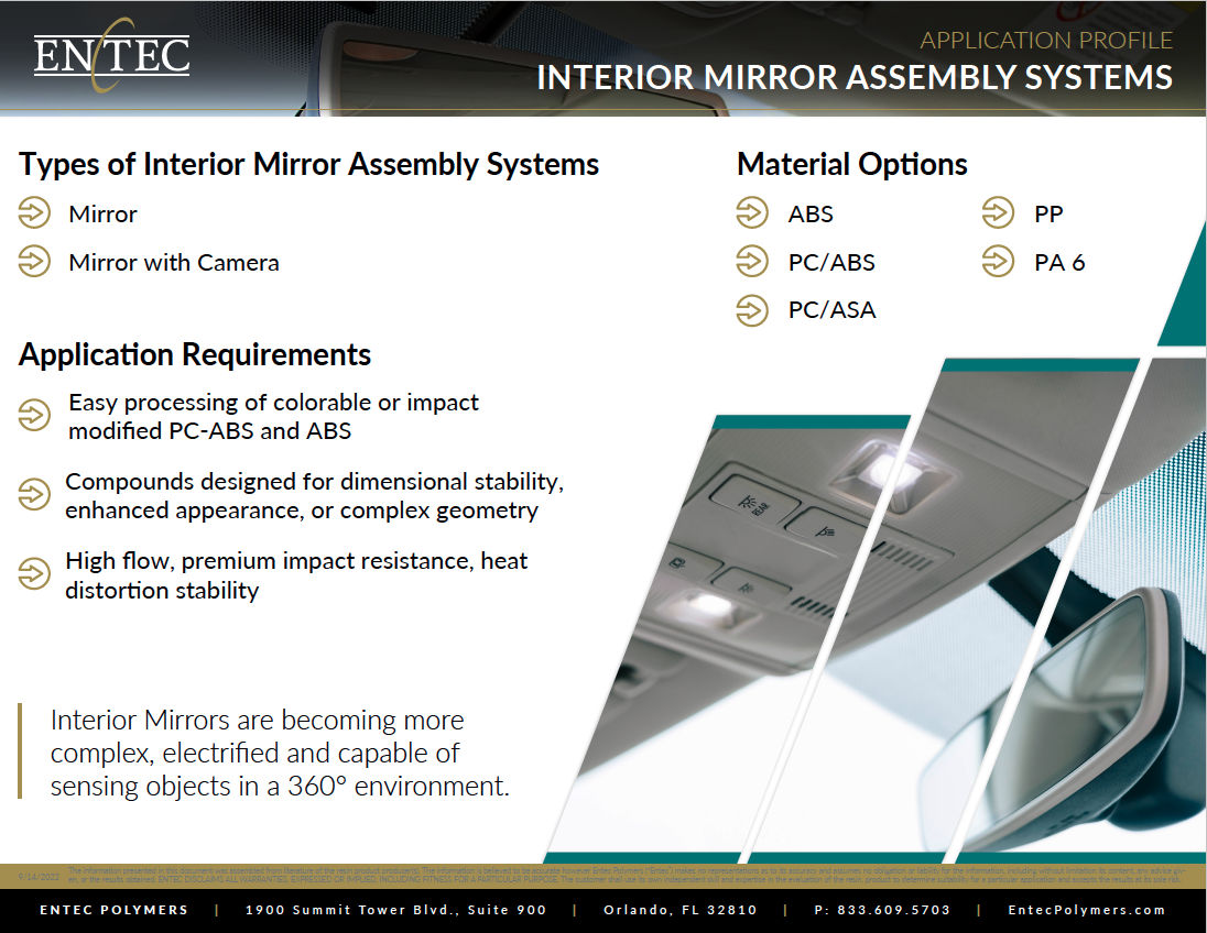 Interior Mirror Assembly Systems