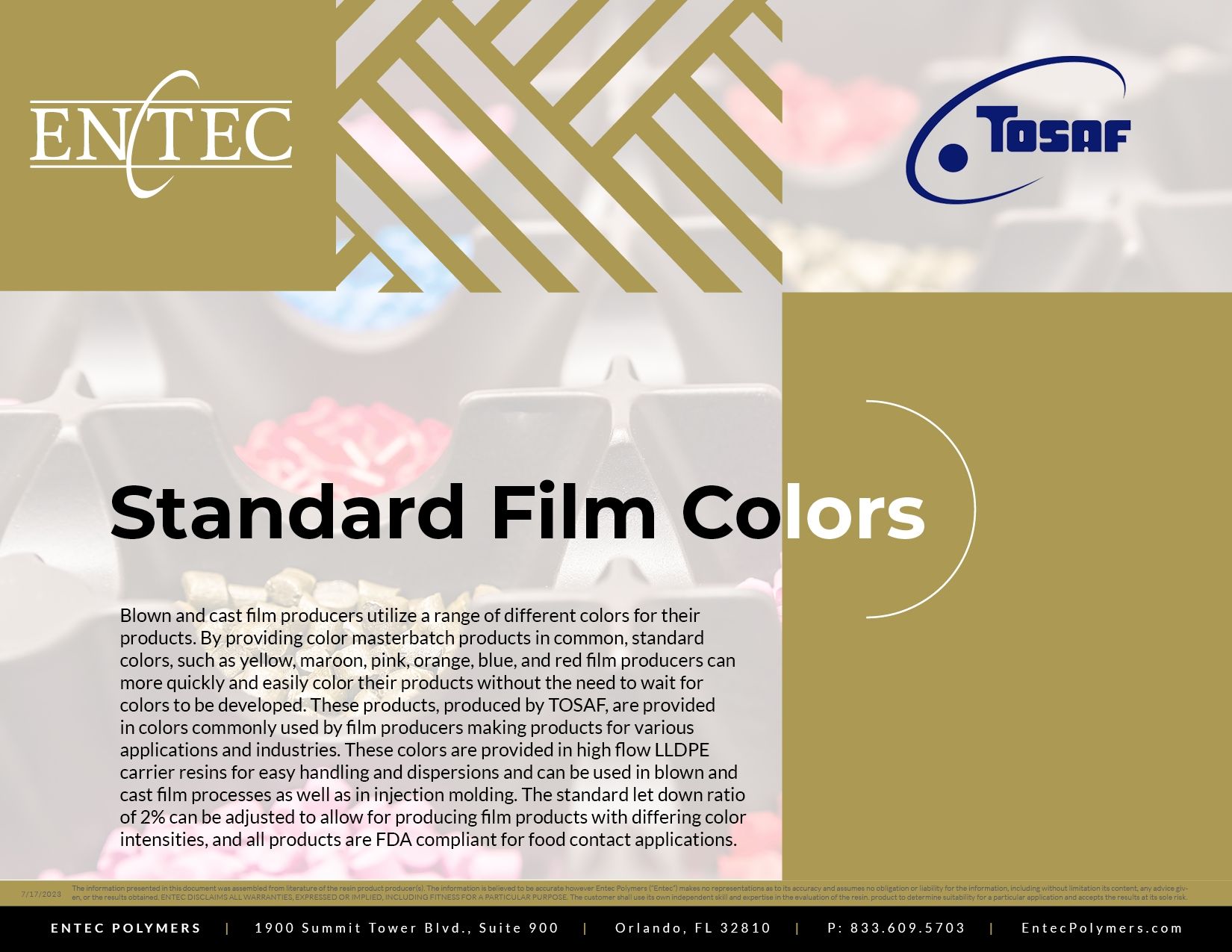 TOSAF Standard Film Colors Thumbnail